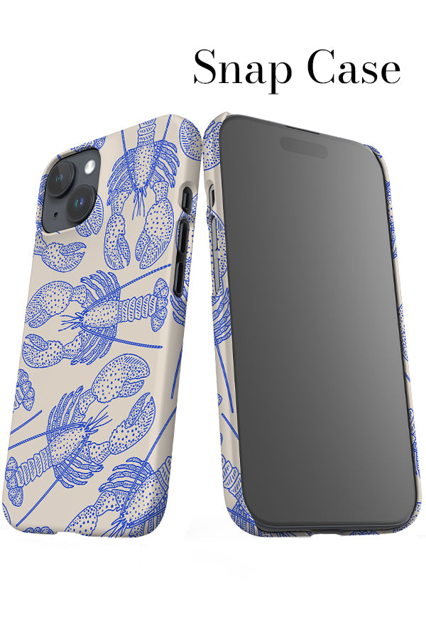 Lobster Scatter iPhone Snap Phone Case (Blue & White) | Harper & Blake