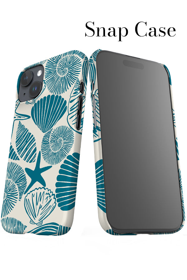 Mix Shell Scatter iPhone Snap Phone Case (Beige Blue) | Harper & Blake