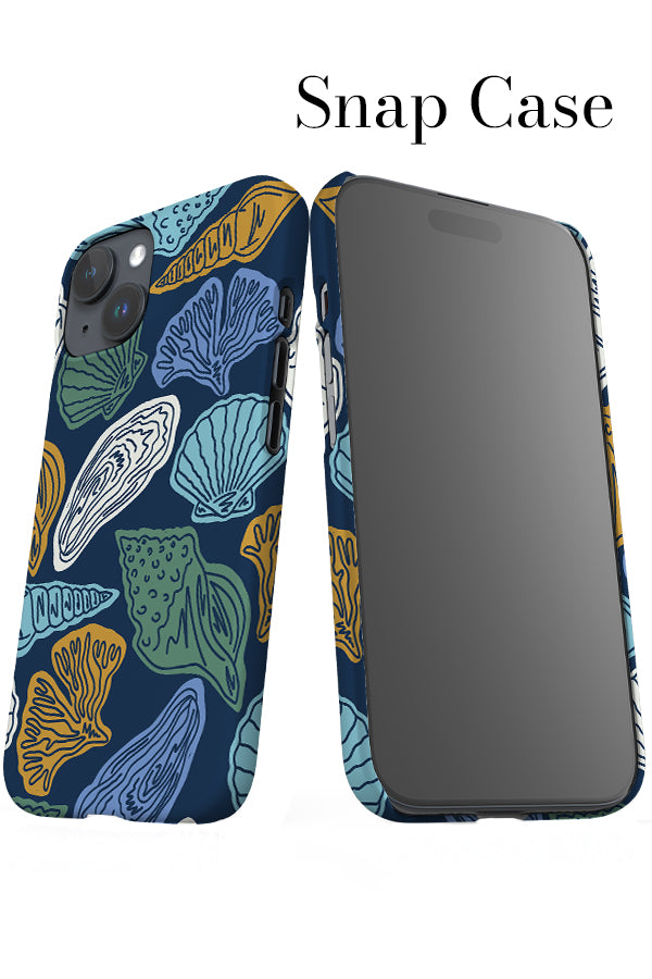 Mixed Shell iPhone Snap Phone Case (Navy Multi) | Harper & Blake