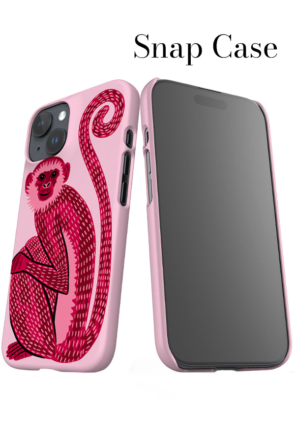 Monkey iPhone Snap Phone Case (Pinks) | Harper & Blake