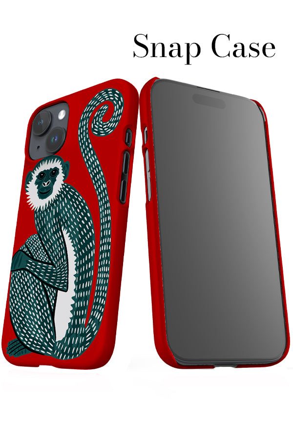 Monkey iPhone Snap Phone Case (Red) | Harper & Blake