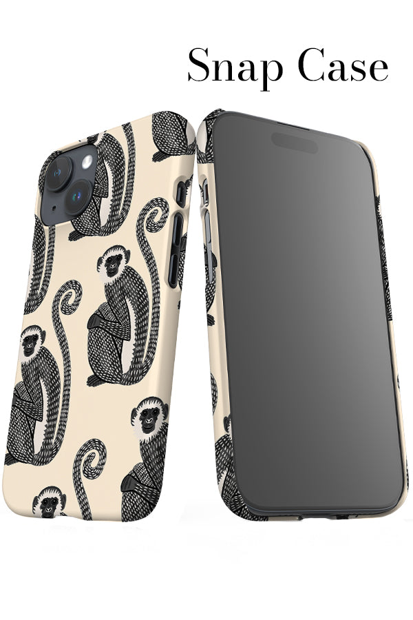 Monkey Scatter iPhone Snap Phone Case (Black & White) | Harper & Blake