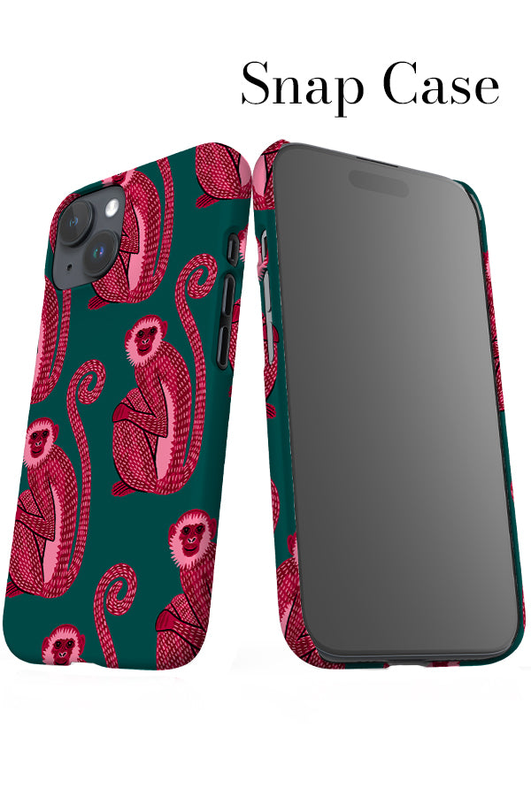 Monkey Scatter iPhone Snap Phone Case (Teal) | Harper & Blake
