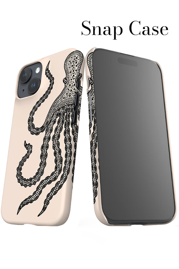 Octopus Placement Snap iPhone Phone Case (Beige) | Harper & Blake