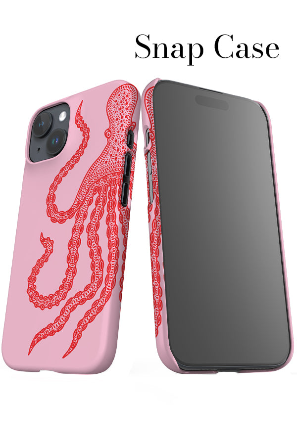 Octopus Placement iPhone Phone Case (Pink & Red) | Harper & Blake