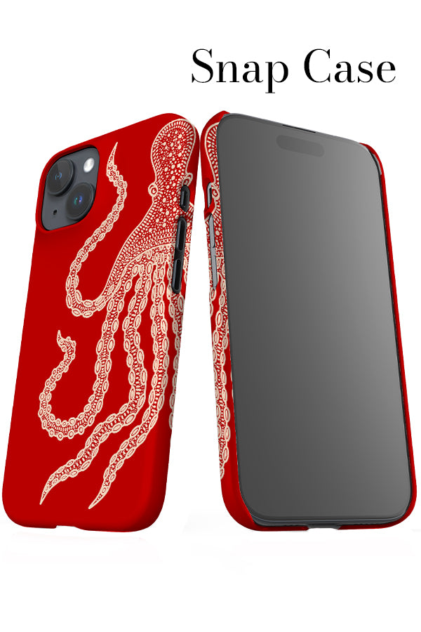 Octopus Placement iPhone Snap Phone Case (Red) | Harper & Blake