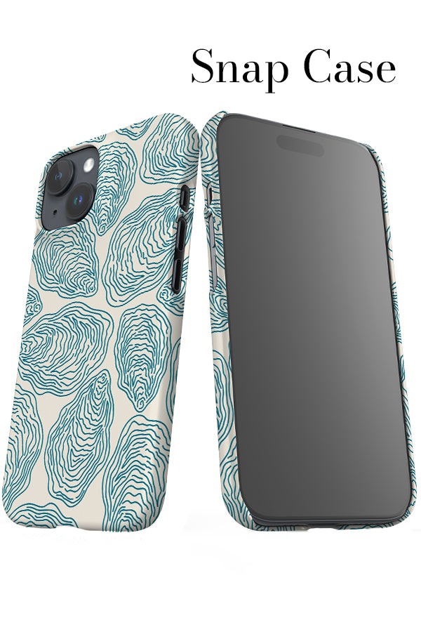 Oversized Oyster iPhone Snap Phone Case (Beige Blue) | Harper & Blake