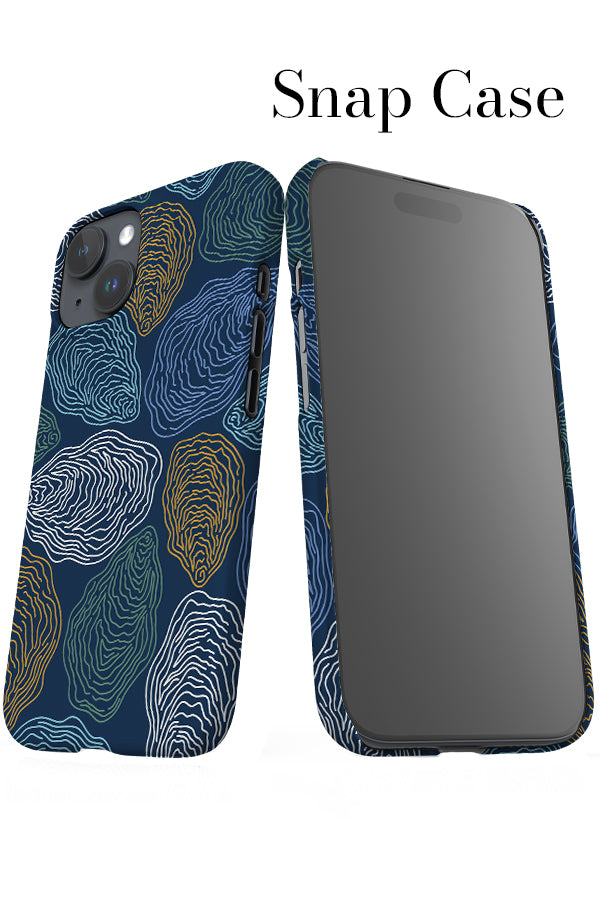 Oversized Oyster iPhone Snap Phone Case (Navy Multi) | Harper & Blake