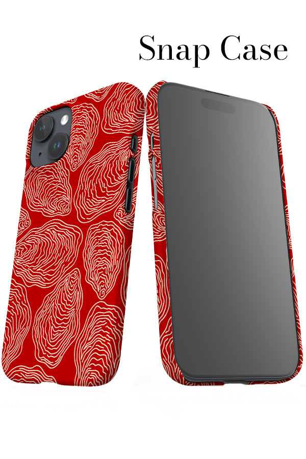 Oversized Oyster iPhone Snap Phone Case (Red) | Harper & Blake