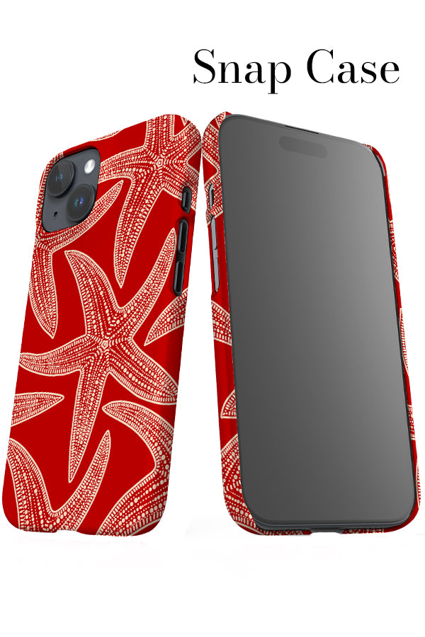Oversized Starfish iPhone Snap Phone Case (Red) | Harper & Blake