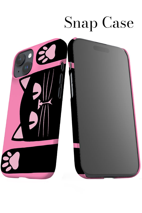 Playful Cat iPhone Snap Phone Case (Pink) | Harper & Blake