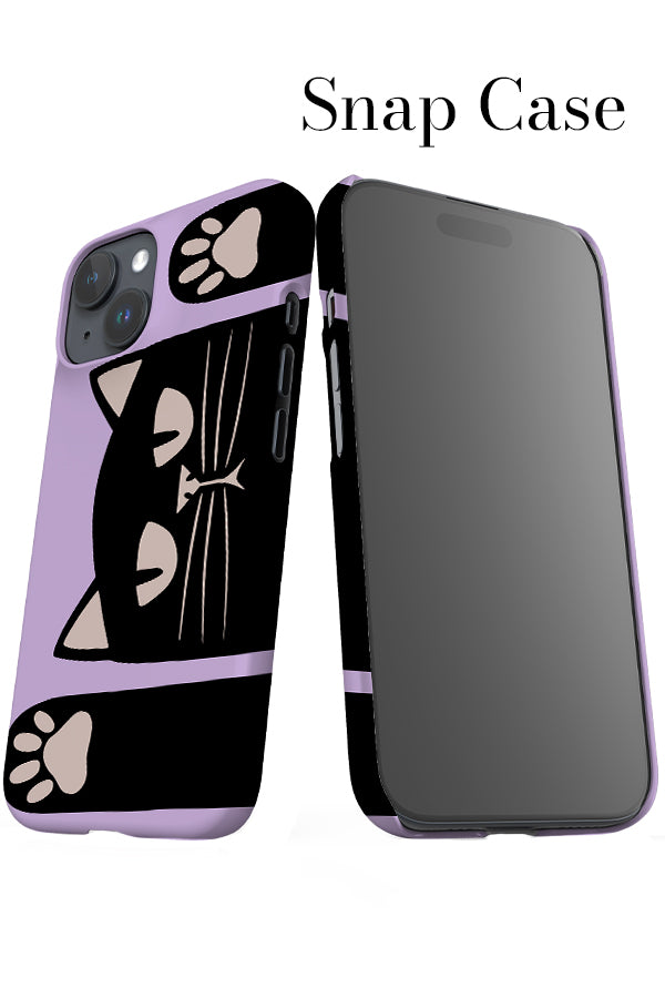 Playful Cat iPhone Snap Phone Case (Lilac) | Harper & Blake