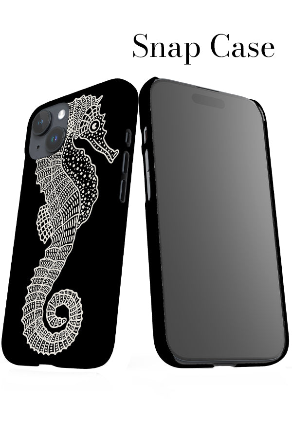 Seahorse iPhone Snap Phone Case (Black) | Harper & Blake