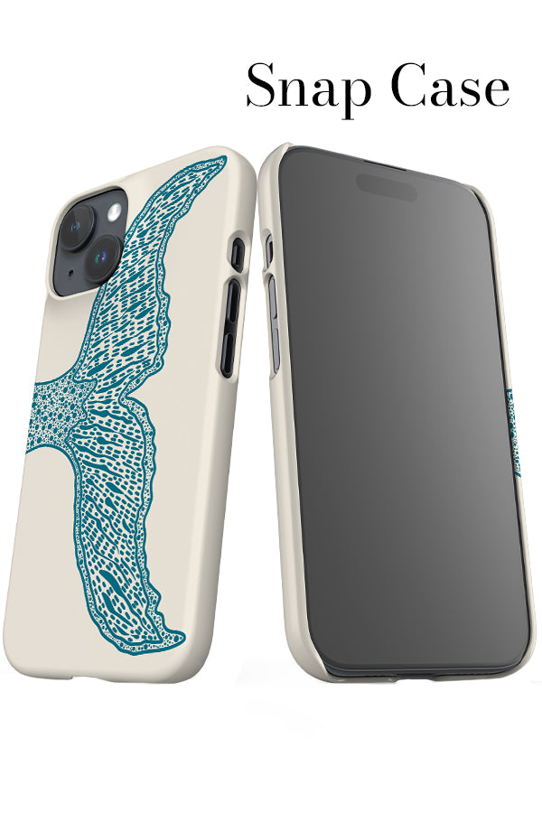 Shark Tail iPhone Snap Phone Case (Beige Blue) | Harper & Blake