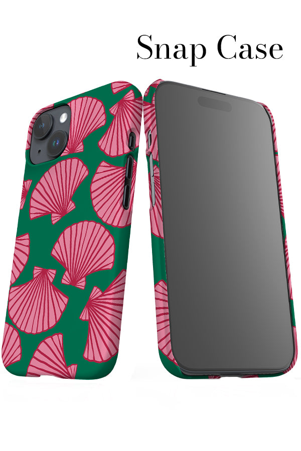 Shell Scatter Colour iPhone Snap Phone Case (Green Pink) | Harper & Blake