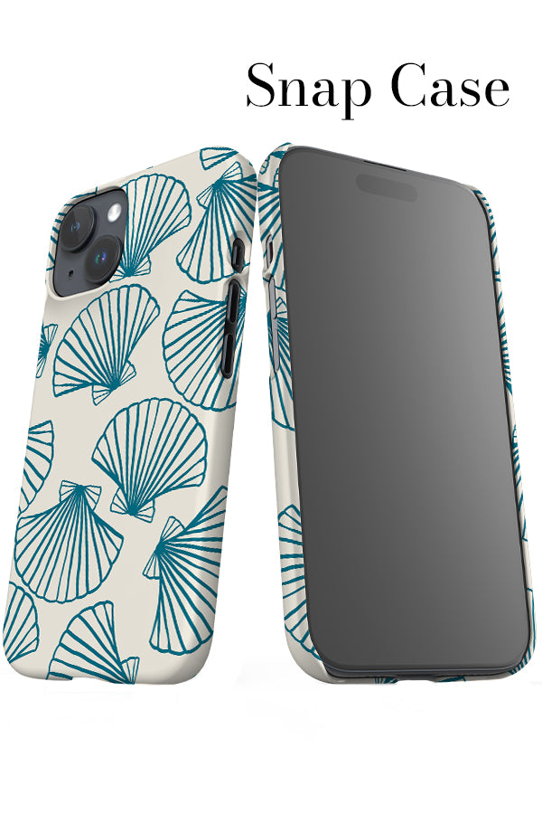 Shell Scatter Lines iPhone Snap Phone Case (Beige Blue) | Harper & Blake