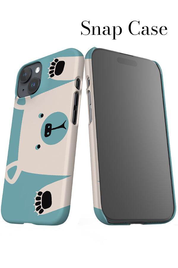 Shocked Bear iPhone Snap Phone Case (Blue & White) | Harper & Blake