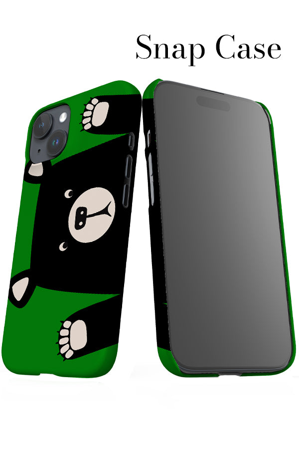 Shocked Bear iPhone Snap Phone Case (Green) | Harper & Blake