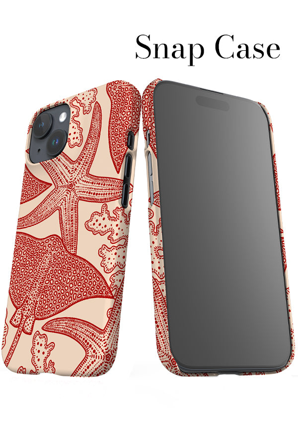 Stingray & Starfish iPhone Snap Phone Case (Red) | Harper & Blake