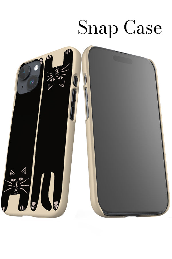 Two Cats iPhone Snap Phone Case (Yellow) | Harper & Blake