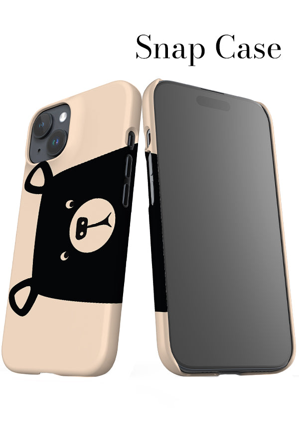 Up Close Bear iPhone Snap Phone Case (Off-White) | Harper & Blake