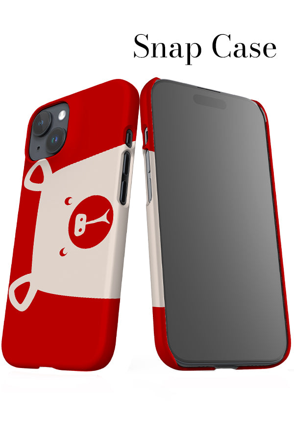 Up Close Bear iPhone Snap Phone Case (Red) | Harper & Blake