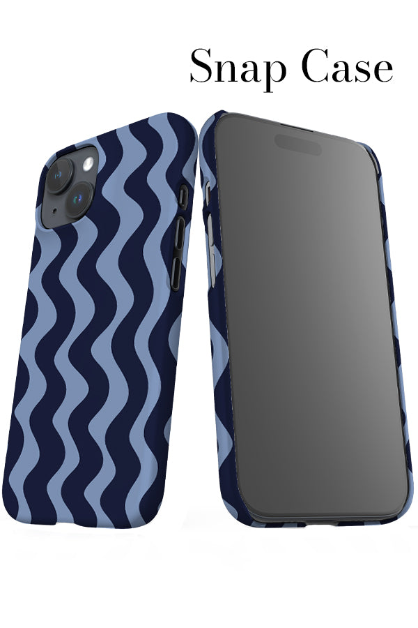 Vertical Waves Snap iPhone Phone Case (Blue) | Harper & Blake