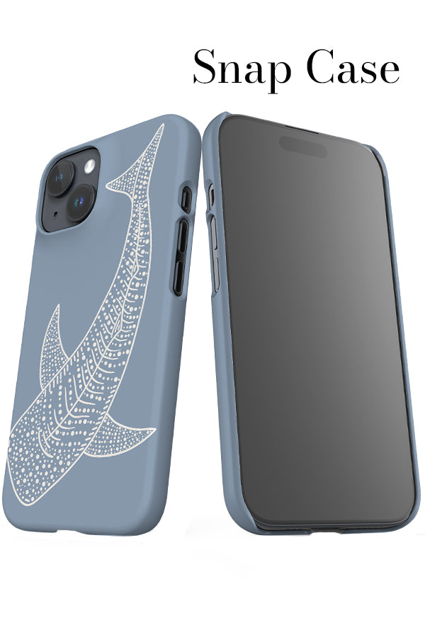 Whale Shark iPhone Snap Phone Case (Dusty Blue) | Harper & Blake