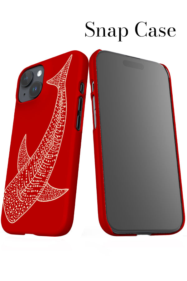 Whale Shark iPhone Snap Phone Case (Red) | Harper & Blake