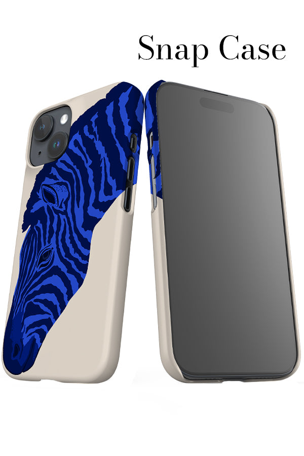 Zebra iPhone Snap Phone Case (Off-White & Blue) | Harper & Blake