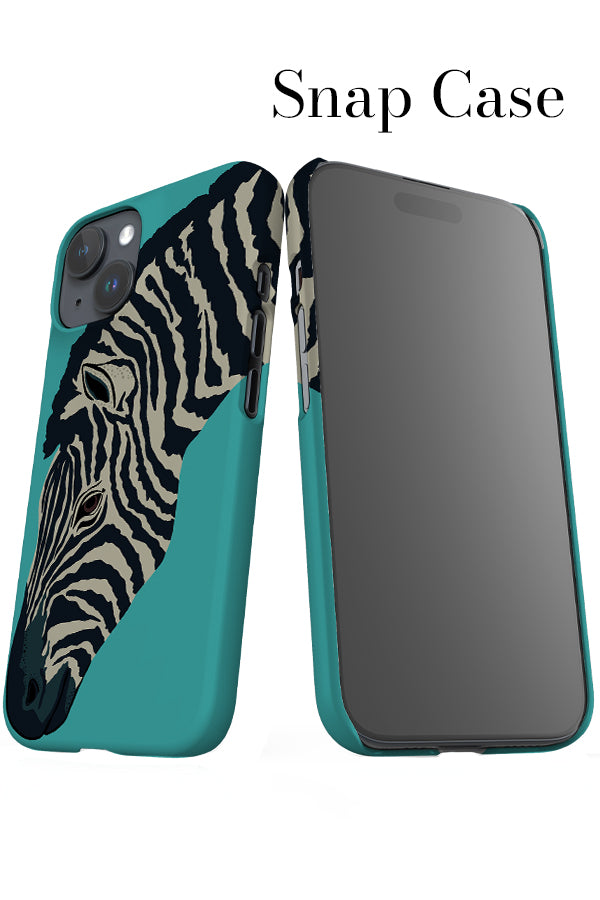 Zebra iPhone Snap Phone Case (Turquoise) | Harper & Blake