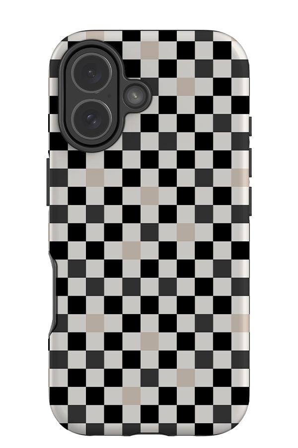 Precision Check Tough Phone Case (Black & White) | Harper & Blake