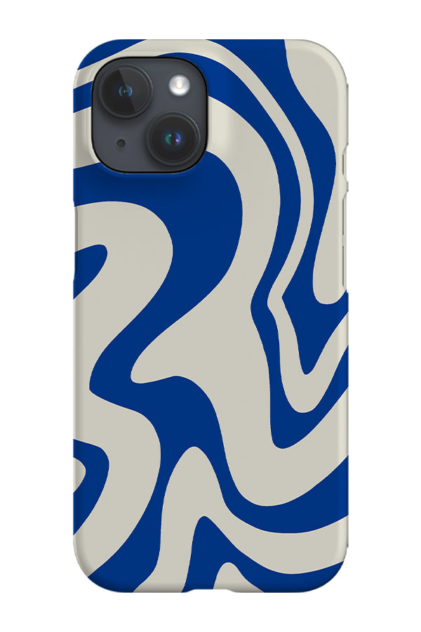 Abstract Wave Phone Case (Cream Blue) | Harper & Blake
