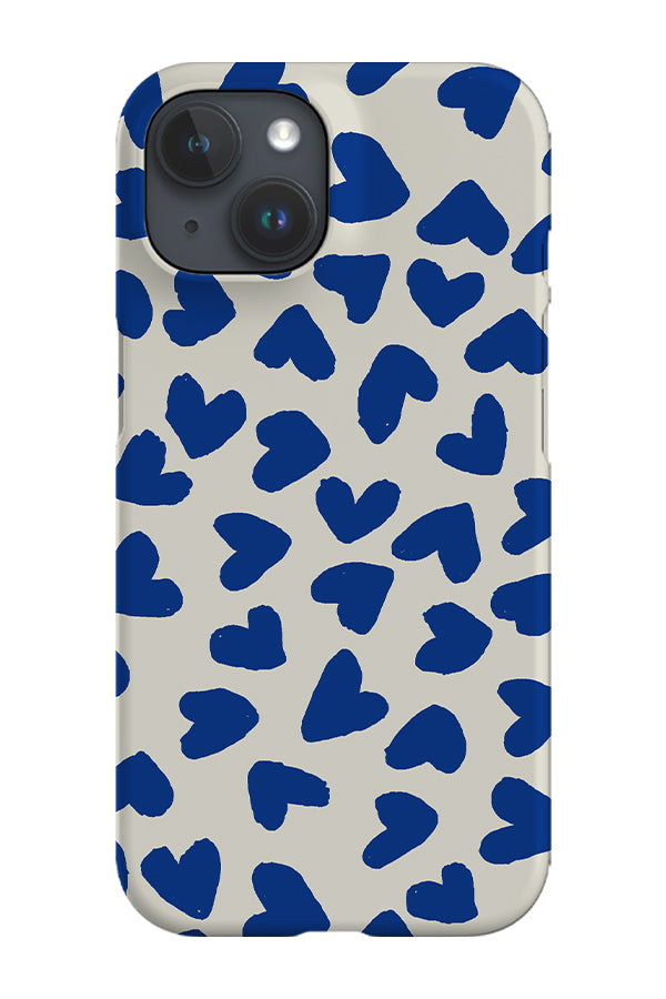 Big Hearts Phone Case (Cream Blue) | Harper & Blake