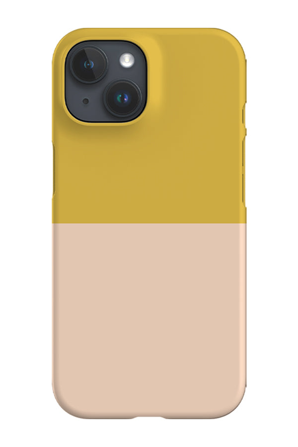 Colour Block Horizontal Phone Case (Yellow Peach) | Harper & Blake