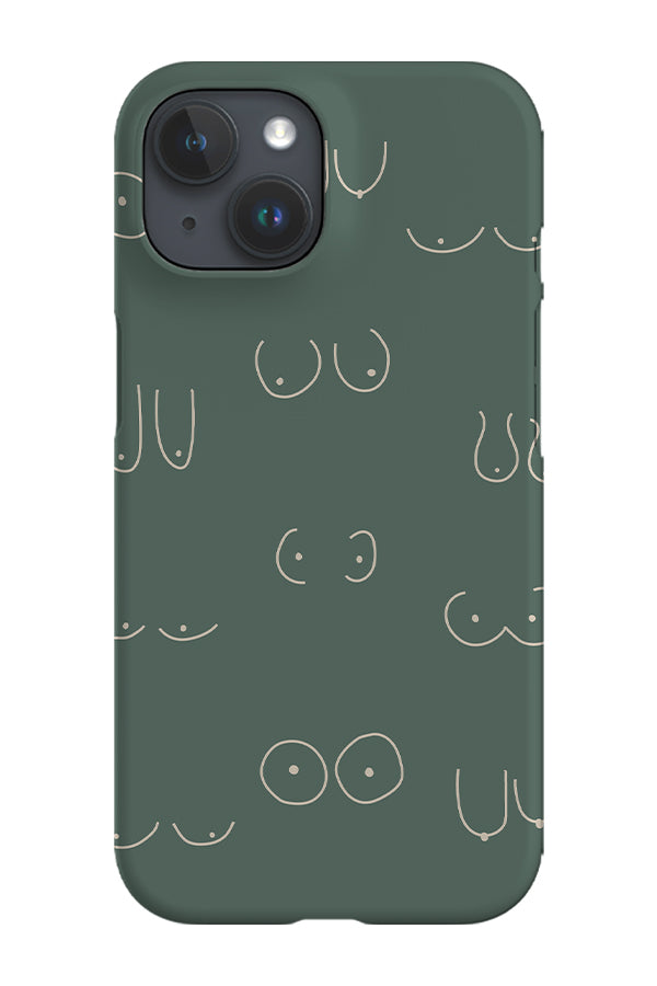 Boob Print Phone Case (Green Beige) | Harper & Blake