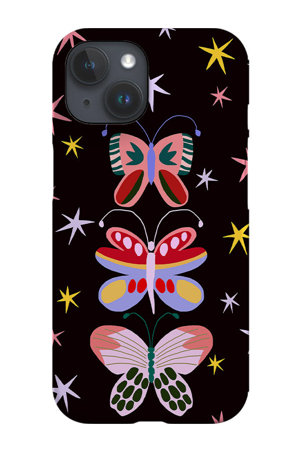 Butterfly Placement Stars Phone Case (Peach Black) | Harper & Blake