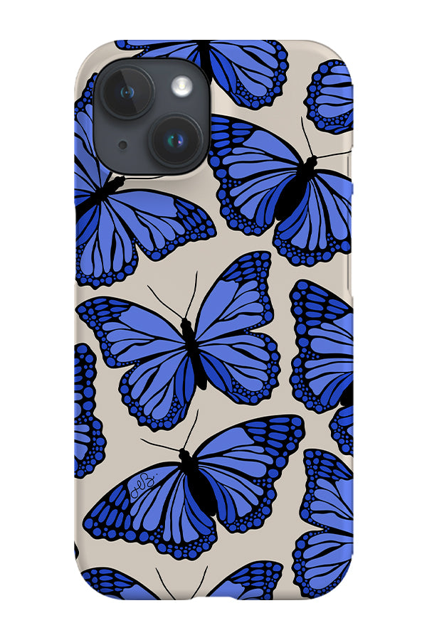 Butterfly Scatter Phone Case (Electric Blue) | Harper & Blake