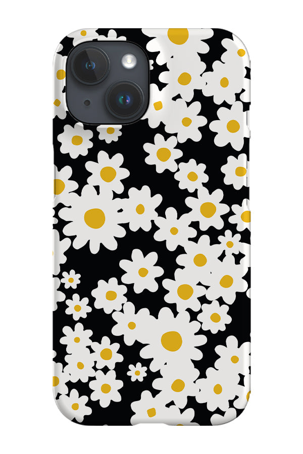 Painted Daisy Phone Case (Black) | Harper & Blake