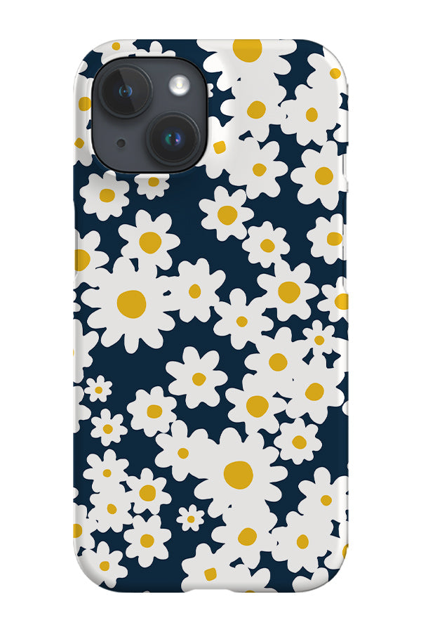 Painted Daisy Phone Case (Dark Blue) | Harper & Blake