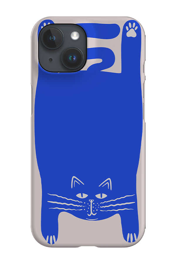 Cat Phone Case (Off White & Blue) | Harper & Blake