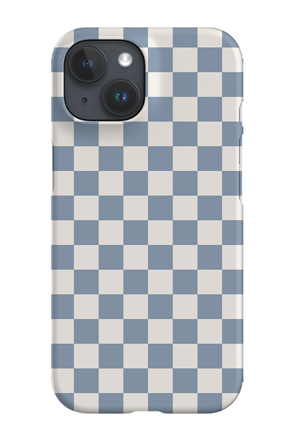 Checkered Phone Case (Ivory Dusty Blue) | Harper & Blake