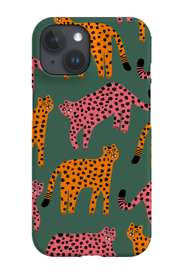 Cheetah Scatter Phone Case (Green) | Harper & Blake
