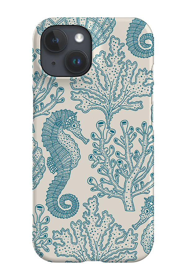 Coral Reef Phone Case (Beige Blue) | Harper & Blake