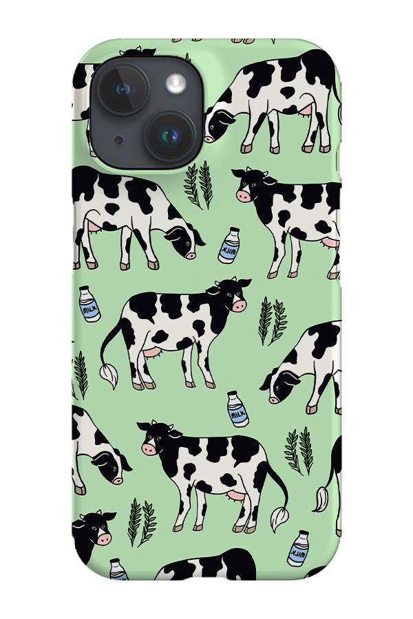 Cow Milk Pattern Phone Case (Mint) | Harper & Blake
