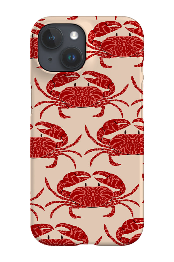 Crab Scatter Phone Case (Cream Red) | Harper & Blake