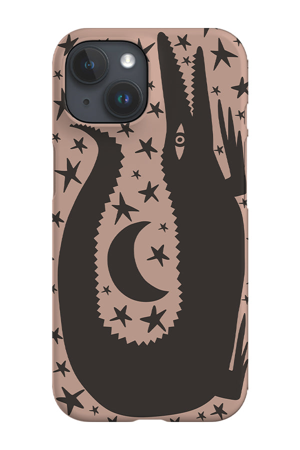 Croc & Moon Phone Case (Beige) | Harper & Blake