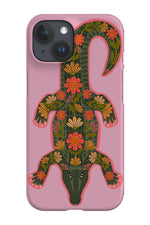 Crocodile Floral Phone Case (Pink)