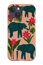 Elephant & Plant Phone Case (Peach)