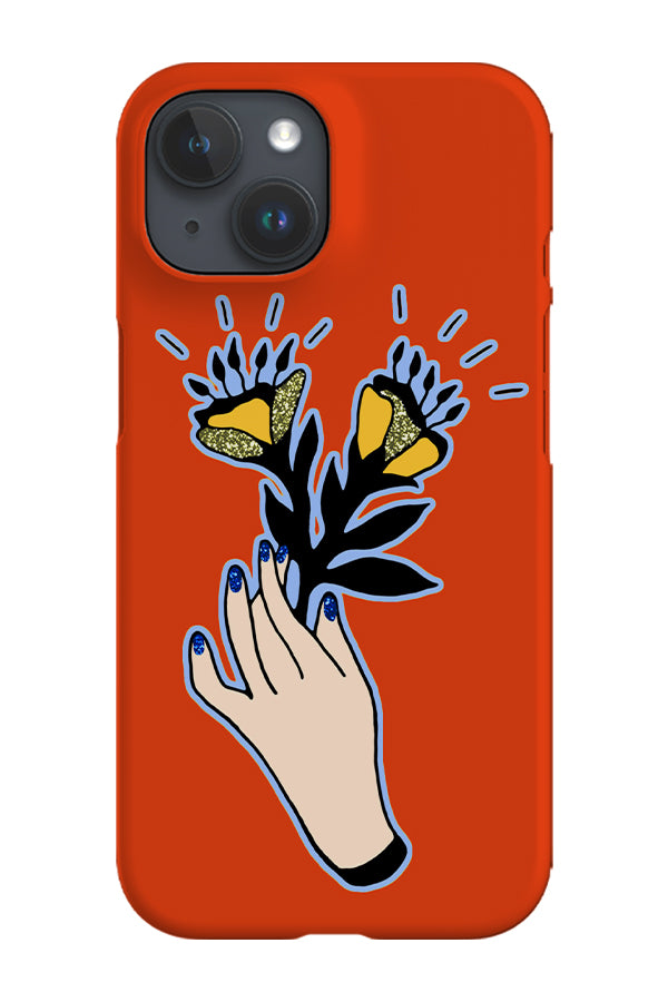 Flower Hand Phone Case (Red) | Harper & Blake
